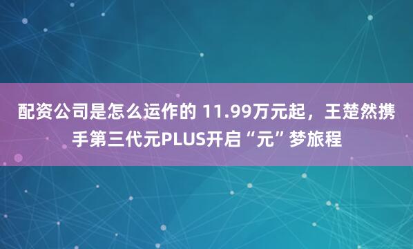 配资公司是怎么运作的 11.99万元起，王楚然携手第三代元PLUS开启“元”梦旅程